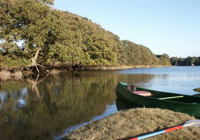 Canoe trips along River Teifi Cardigan Bay - Canoe below Cardigan on River Teifi by J. Davies