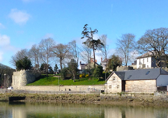 Cardigan Castle from across River Teifi Cardigan Castle from across River Teifi