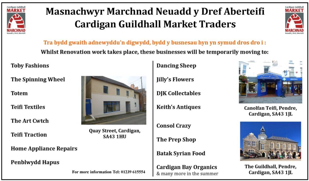 Cardigan Market Businesses Relocation