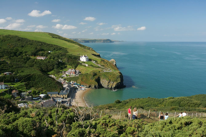 Llangrannog Cardigan Bay West Wales - Image by Janet Baxter