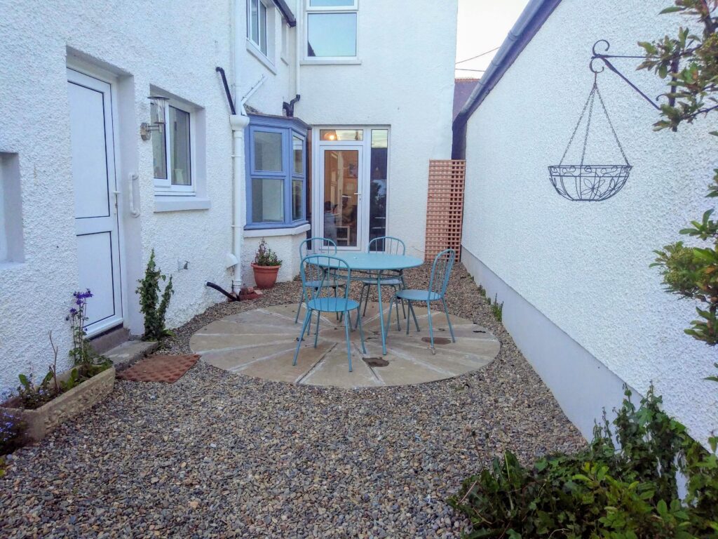 Patio leading to garden