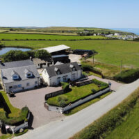 Mwnt Holiday cottages aerial view