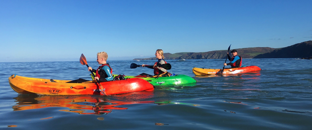 Sea kayaking Aberporth