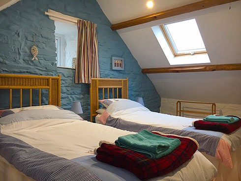 Bedroom as twin bed Holiday Cottage Ysgubor Hen St Dogmaels