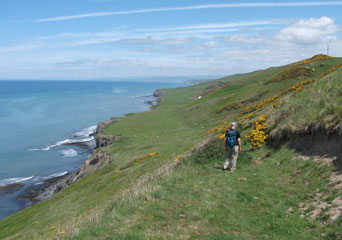 Wales Coast Path heading towards Aberystwyth