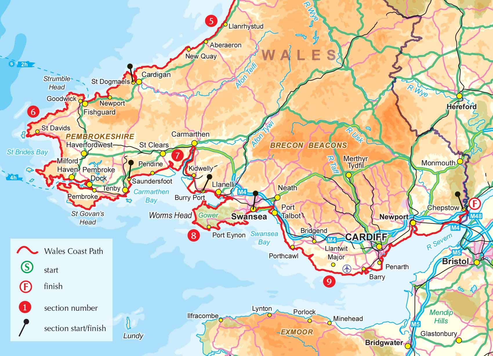 Walking the Wales Coast Path and Maps