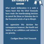 Cardigan show cancelled