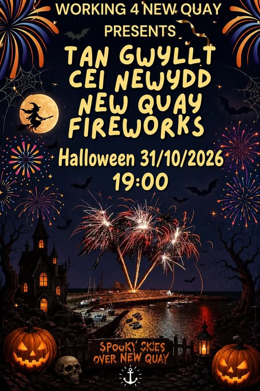 New Quay Firework Display celebrating Halloween too!